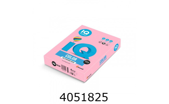 Папір кольор. А4 160г/м2 250 арк. пастель IQ OPI74 рожевий фламінго OPI74