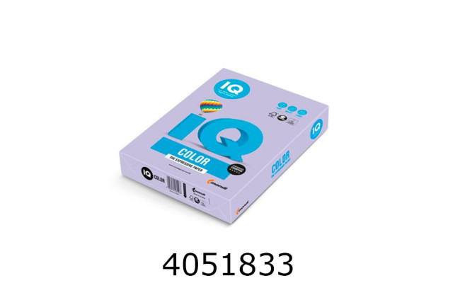 Папір кольор. А4 160г/м2 250 арк. тренд IQ LA12 бузковий LA12