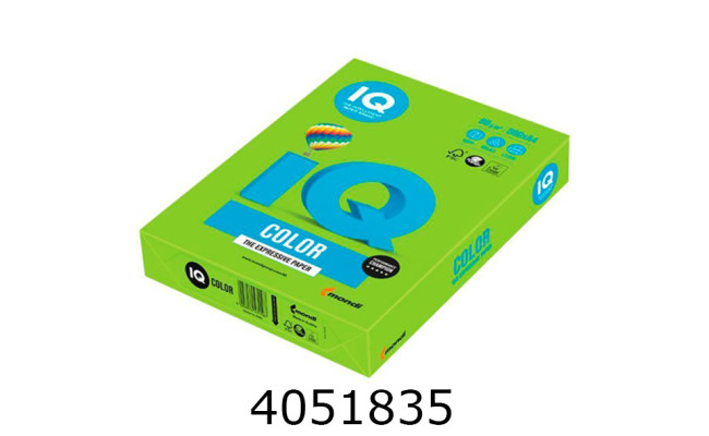 Папір кольор. А4 160г/м2 250 арк. інтенс.IQ IG50 зелена липа LG46