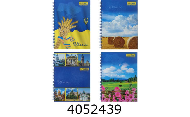 Канц. книга на спір. 96 арк. тв. обкл. кл. BUROMAX (6) BM.2432