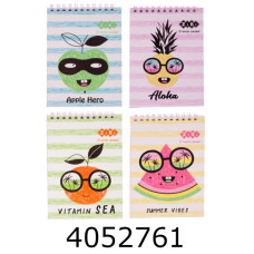 Блокнот на спір. зверху А6 40 арк. картон. обкл. KIDS Line 