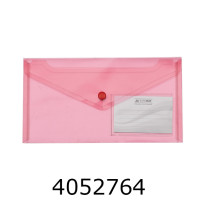 Папка конверт на кнопці DL Buromax (240x130мм) TRAVEL, червона (6) BM.3938-05