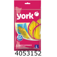 Рукавиці гумові госп. розмір 9/L York (12) 092010
