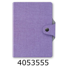 Щоденник А6 недат. Поліграфіст 144 арк. кліт. обкл. шт. шкіра на кнопці бузковий 237-FB-2760