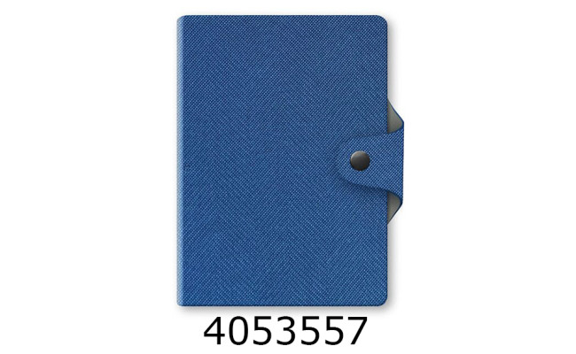 Щоденник А6 недат. Поліграфіст 144 арк. кліт. обкл. шт. шкіра на кнопці синя 237-FB-2750