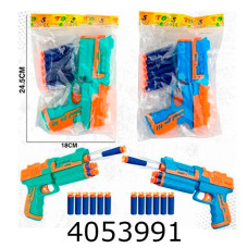 Пістолет присоски в кульку 2кольори 18см (60) 220-2