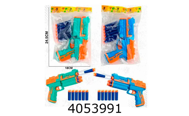 Пістолет присоски в кульку 2кольори 18см (60) 220-2