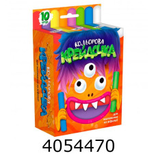 Крейда кольорова 10 шт. кругла Jumbo серії крейдочка Danko toys (10) KRD-02-01U