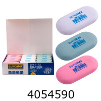 Гумка Buromax овальна 49x23x9 мм синт.каучук асорті кольорів (60) BM.1112