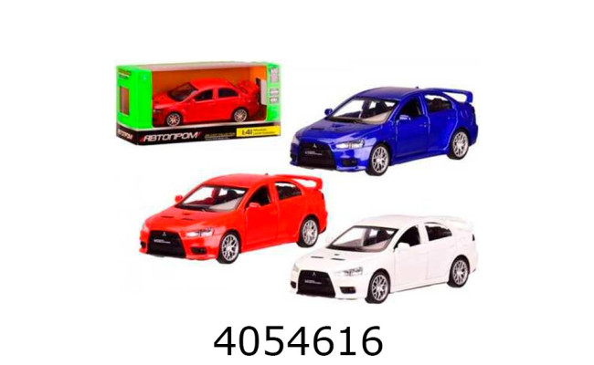 Машина метал. Автопром Mitsubishs lancer відкр. двері в коробці 3 кол 145*65*7см(48/96) 4335