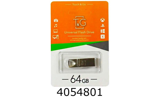 Flash USB 64Gb T&G Stylish 115 2.0 хром T&G