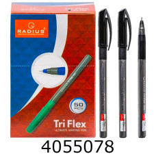 Ручка кульк. Radius Tri Flex TT чорна 07мм (50/500)