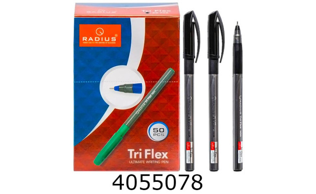 Ручка кульк. Radius Tri Flex TT чорна 07мм (50/500)