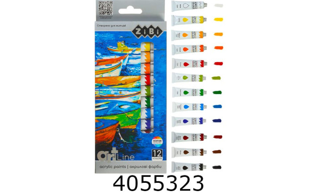 Фарби акрил. ZiBi ART Line 12 кол. х 12 мл (12) ZB.6663