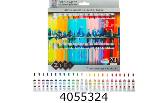 Фарби акрил. ZiBi ART Line 24 кол. х 12 мл (6) ZB.6664
