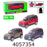 Машинка метал. Land Rover Defender 100 світ. муз. відк. двері Автопром (24/48) 68416
