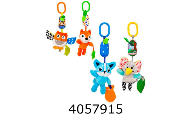 Брязкальце ручне-прорізувач підвіска в кульку 4 види від 34см (80) D146B-C-D-E