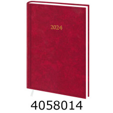 Щоденник А5 дат. 2026р. Поліграфіст Macanet 176 арк. лін. обкл. баладек бордо (2/3/10) 240-P-0521