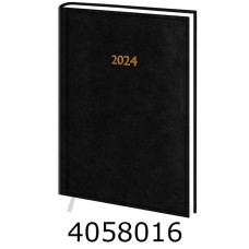 Щоденник А5 дат. 2026р. Поліграфіст Macanet 176 арк. лін. обкл. баладек чорн (2/3/10) 240-P-0510