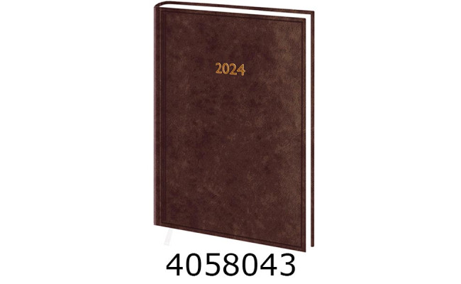 Щоденник А5 дат. 2026р. Поліграфіст Macanet 176 арк. лін. обкл. баладек коричневий (2/3/10) 240-P-0522