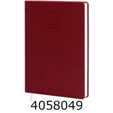 Щоденник А5 дат. 2026р. Поліграфіст Vivella 176 арк. лін. обкл. баладек  бордо. 145х202 (2/3) 240-D-2021