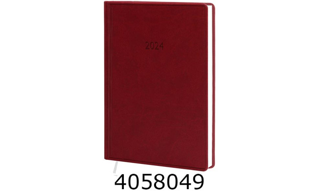 Щоденник А5 дат. 2026р. Поліграфіст Vivella 176 арк. лін. обкл. баладек  бордо. 145х202 (2/3) 240-D-2021