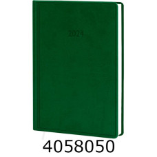 Щоденник А5 дат. 2026р. Поліграфіст Vivella 176 арк. лін. обкл. баладек зелен. 145х202 (2/3) 240-D-2040