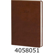 Щоденник А5 дат. 2026р. Поліграфіст Vivella 176 арк. лін. обкл. баладек коричн. 145х202 (2/3) 240-D-2022