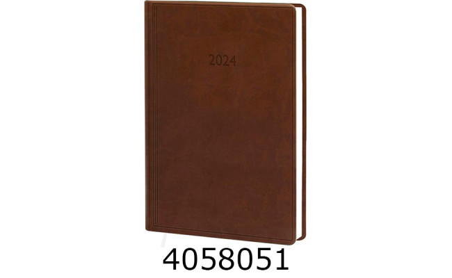 Щоденник А5 дат. 2026р. Поліграфіст Vivella 176 арк. лін. обкл. баладек коричн. 145х202 (2/3) 240-D-2022