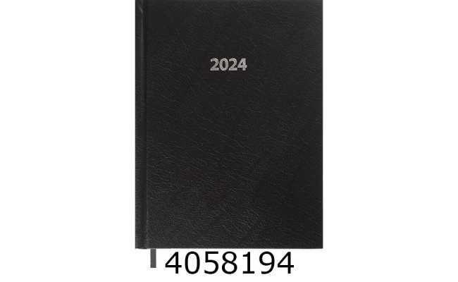 Щоденник А5 дат. 2026р. Buromax STRONG чорний штуч. шкіра (20) BM.2129-01
