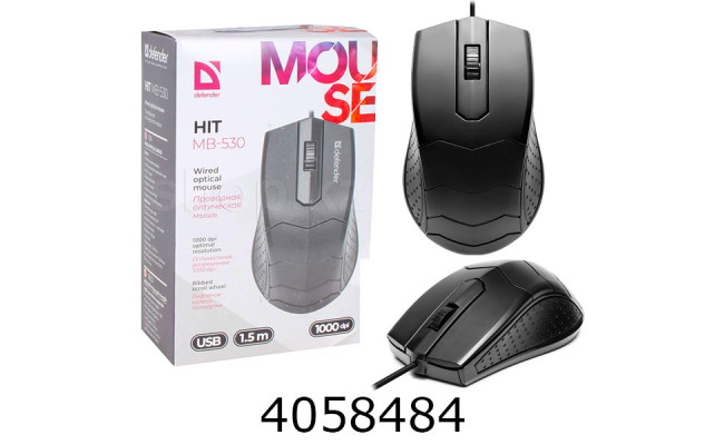 Мишка комп. Defender Hit MB-530 black USB 52530