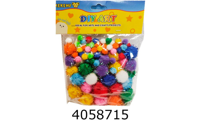 Помпони з люрексом різних розмірів (12/480) 38 (94-97)