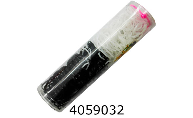 Резинка для волосся силікон чорно-білі велика ціна за 12шт. (100) 1-2-18/4-3-18