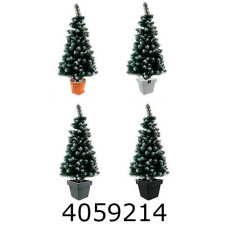 Ялинка в квадр. горщику 70см Королева білі кінчики мікс