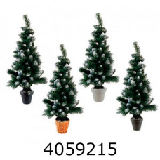 Ялинка в кругл. горщику 70см Королева білі кінчики мікс