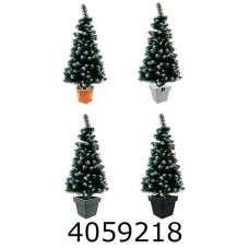 Ялинка в квадр. горщику 90см Королева білі кінчики мікс