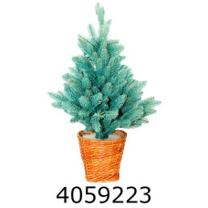 Ялинка в квадр. горщику 70см лита блакитна мікс