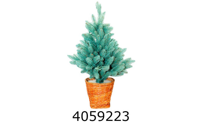 Ялинка в квадр. горщику 70см лита блакитна мікс