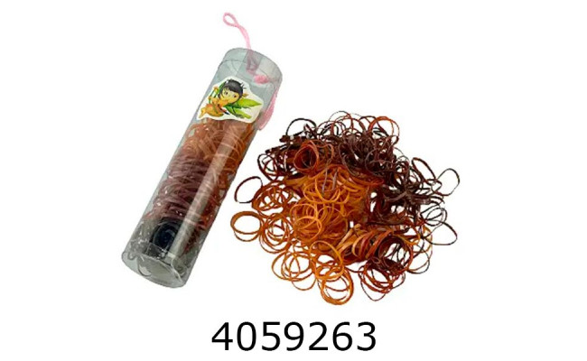 Резинка для волосся силікон коричневі ціна за 12шт. (100) 2-3-181-2-18