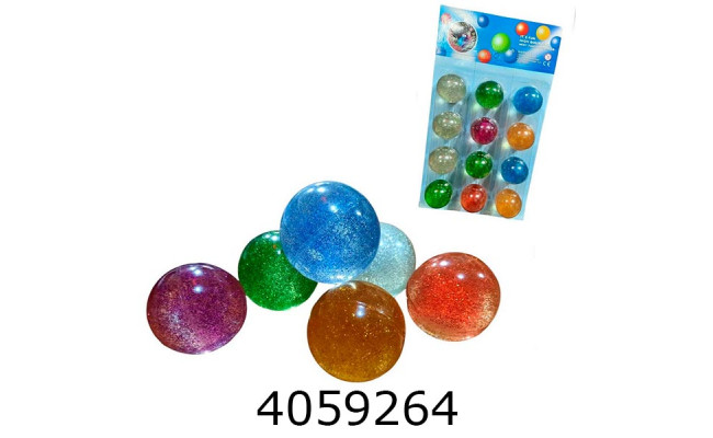 Мяч гумовий пригун 4.5см 12шт. на листі 