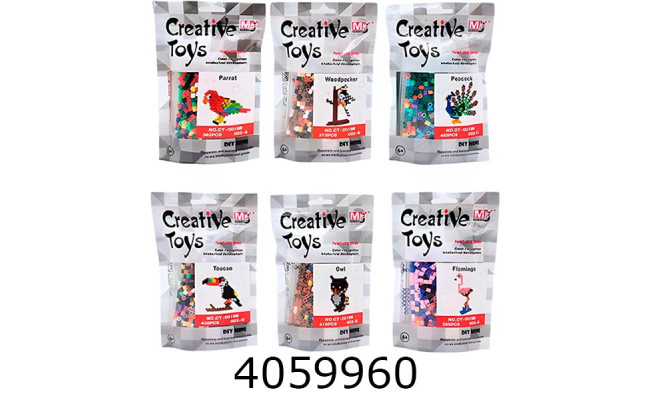 Термомозаїка тривимірна в кульку Птахи 6 видів 19*125*25см (120/240) CT-0019B