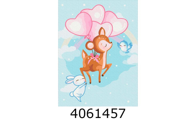 Картина по номерам 30*40см Друзі оленятка. Brushme KBS0097