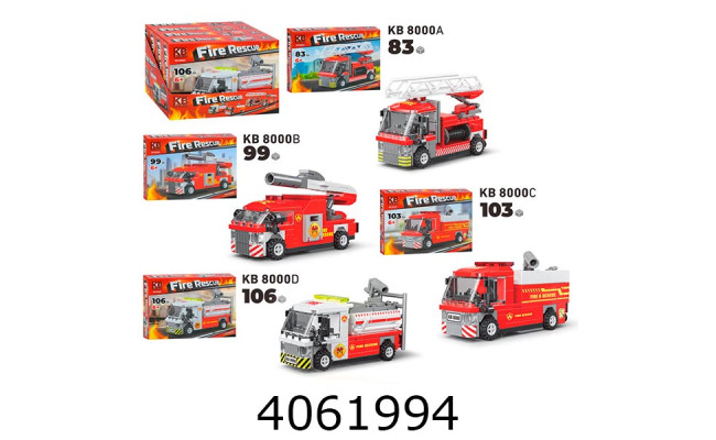 Конструктор Limo Toy Пожежна серія 83-106дет (4/72) KB 8000