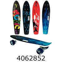 Скейт пенні PU колеса 55*15см світл. підш. ABEC-7 до 60кг отвір-ручка мікс 4 (6) M350-1YST Скейт пенні PU колеса 55*15см світл. підш. ABEC-7 до 60кг отвір-ручка мікс 4 (6) M350-1YST