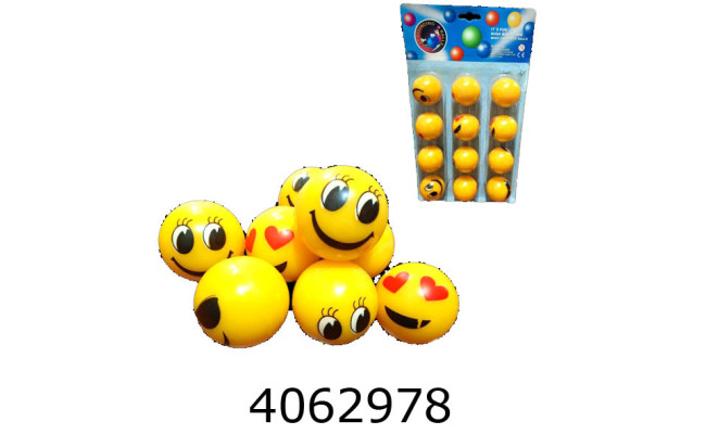 Мяч гумовий пригун 4.5см 12шт. на листі 