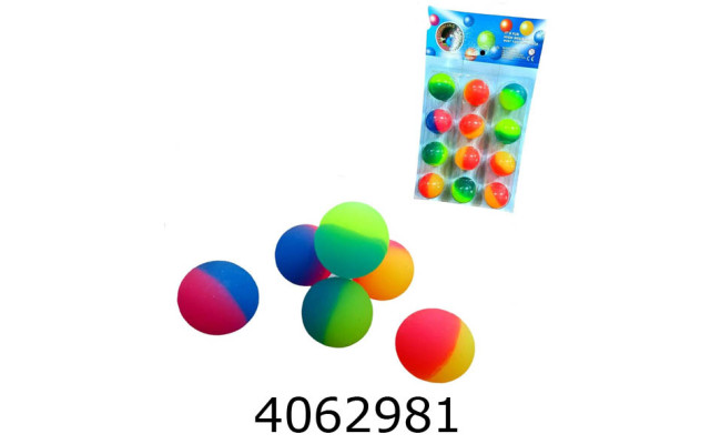 Мяч гумовий пригун 12шт. на листі 45см 