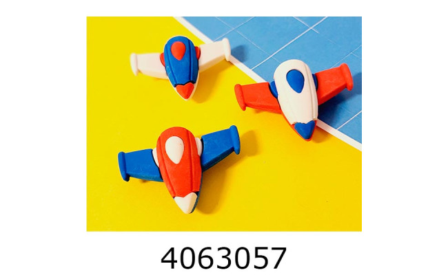 Гумка кольорова у вигляді літака в асорт. Імп Арт.6010 54-7 (48) 752010Л