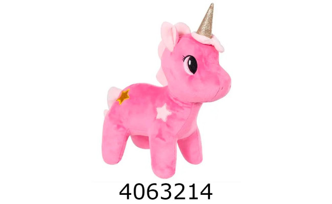 Єдиноріг м'яка іграшка 30 см  малиновий 909