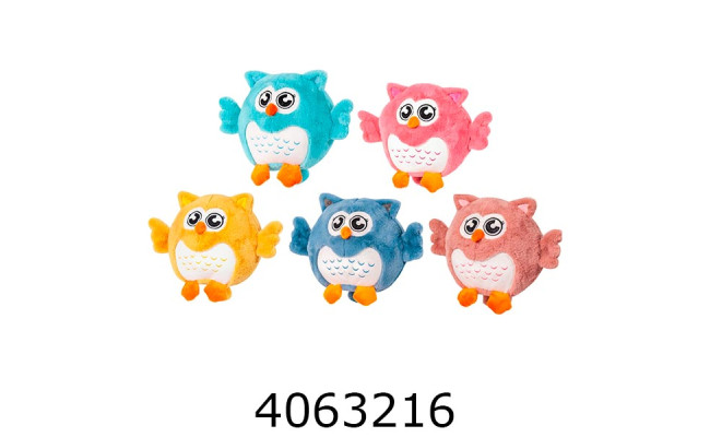 Сова м'яка іграшка 32 см різнобарвна 911