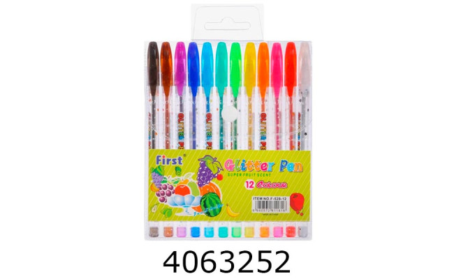 Ручка гелева в наборі 12 шт. Glitter pens (PVC 528-12) (12) 754280В
